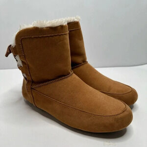 Lucky Brand Accalie Faux Fur Sherpa Lined Booties in Cognac Size 8